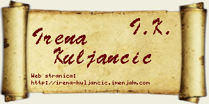 Irena Kuljančić vizit kartica
